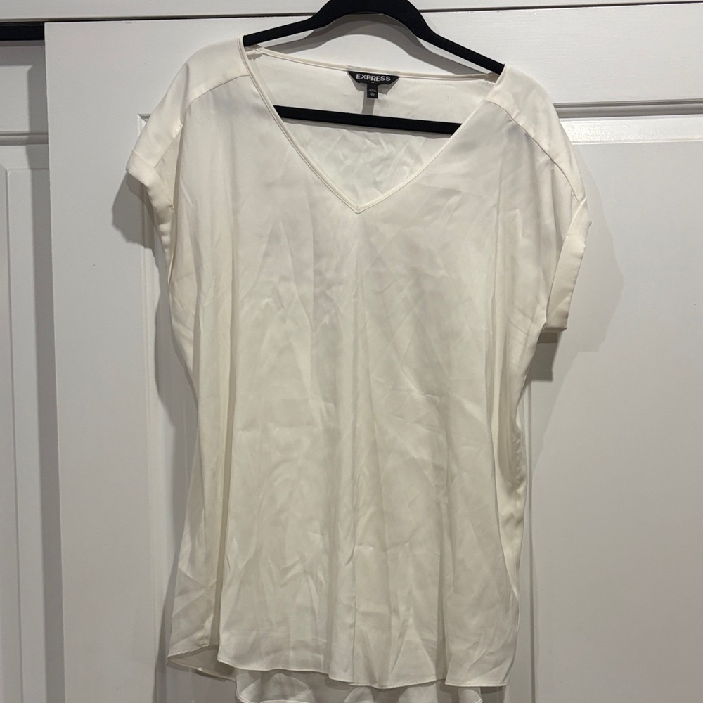 Express Women's Elegant Cream Blouse